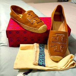Tory Burch Napa leather espadrilles
